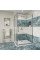 Classique bīdāmās durvis un sānu panelis ar vienu rokturi un profila dekoru 1909, hroms
